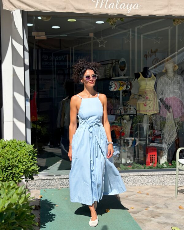 Poplin Bağlamalı Elbise
