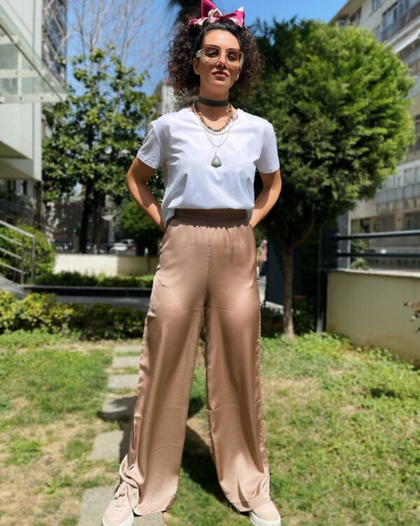 Saten Palazzo Pantolon