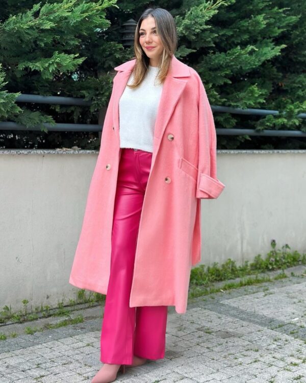 Pamuk Şeker Maksi Kaban