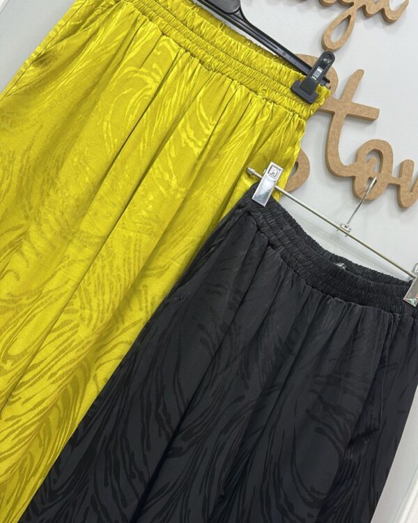 Yağ Yeşili Saten Pantolon