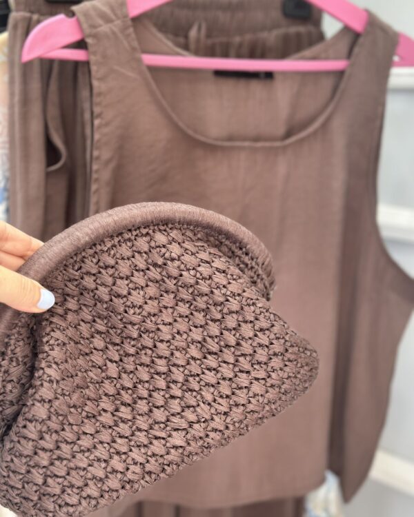 Mini Hasır El Çantası