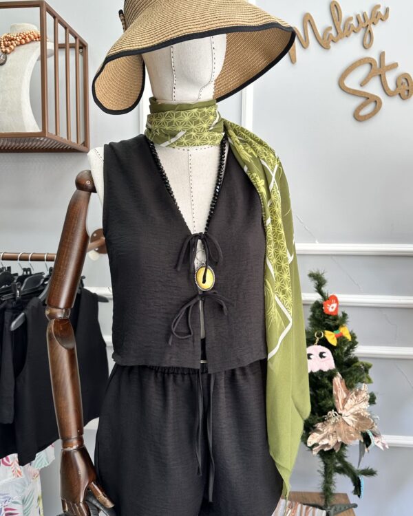 Mini Bağlamalı Şortlu Takım