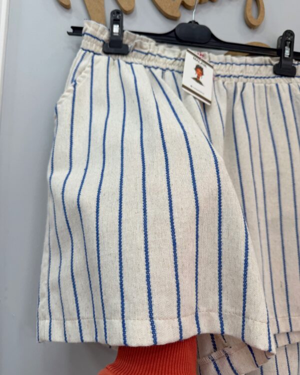 Keten Dokulu Rahat Şort